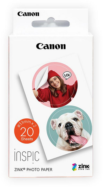 캐논 인스픽 인화지 원형 스티커 20매