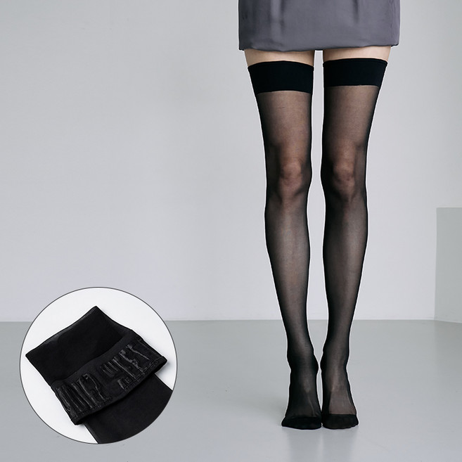 국내생산 미끄럼방지 고탄력 허벅지 밴드 스타킹 2켤레
