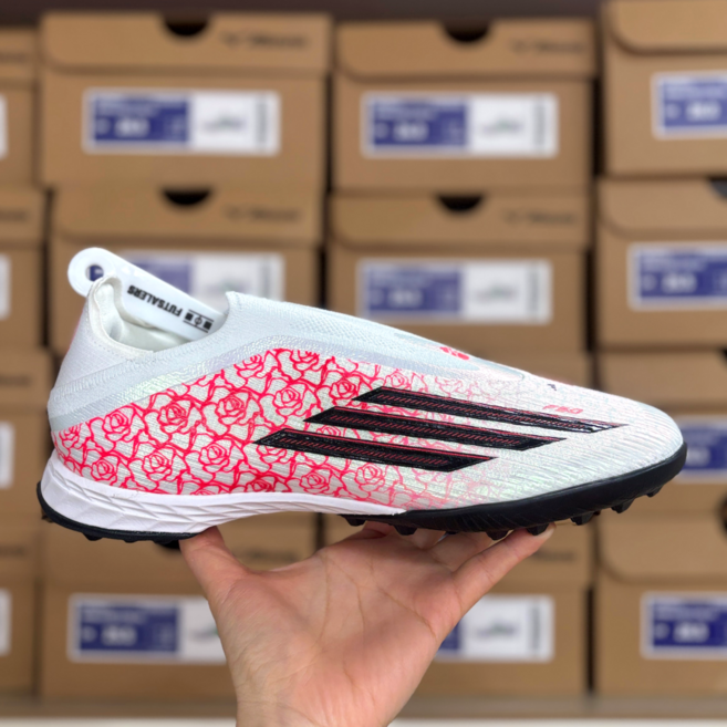 아디다스 키즈 주니어 끈없는 풋살화 F50 TF 라민 야말 미니주걱 포함