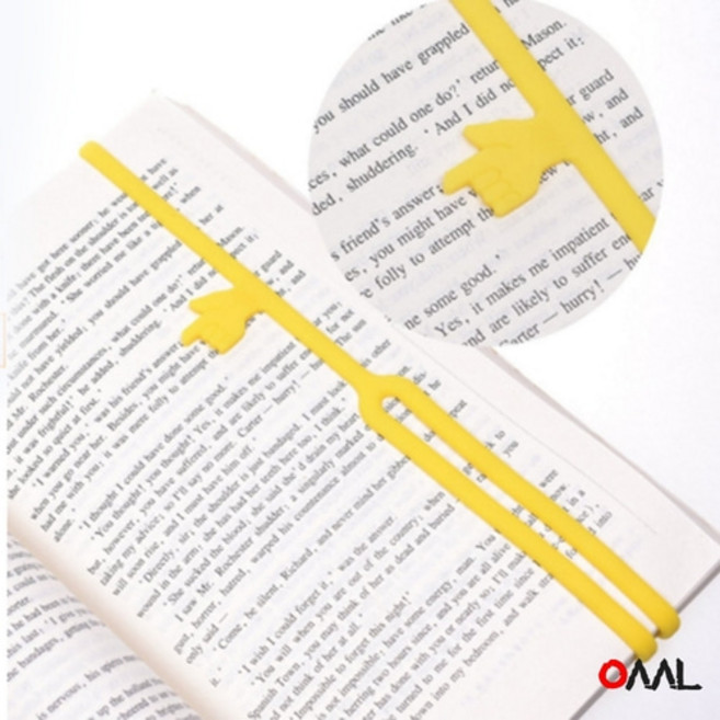 손가락 책갈피 북마크 고무 책갈피 실리콘 북마커 어서사나, 손가락책갈피, 손가락책갈피(핑크)