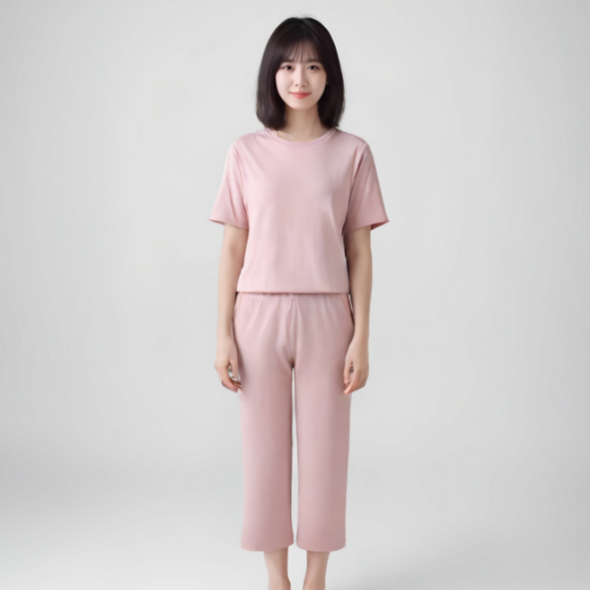 MS HOME 모달 잠옷 세트 남자 여자 홈웨어 커플 파자마