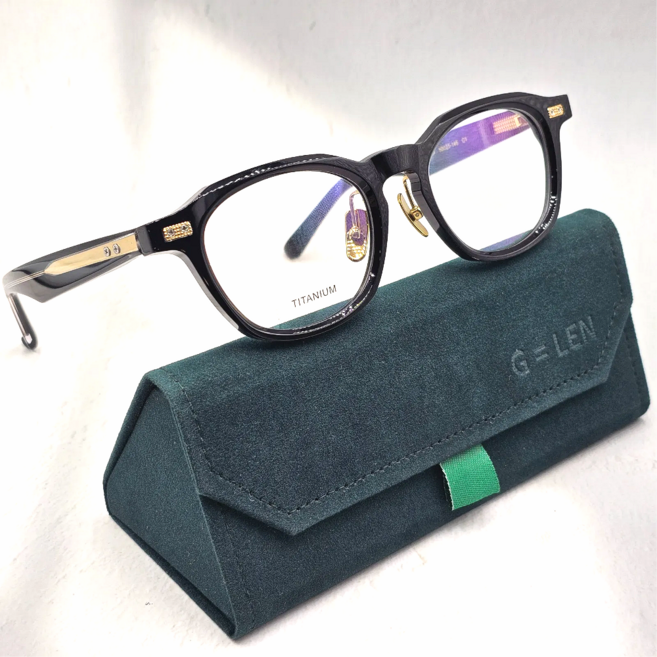 풀아세테이트 티타늄안경테 아넬형 뿔테안경 명품 패션 남자 여자 블루라이트안경 TGL81