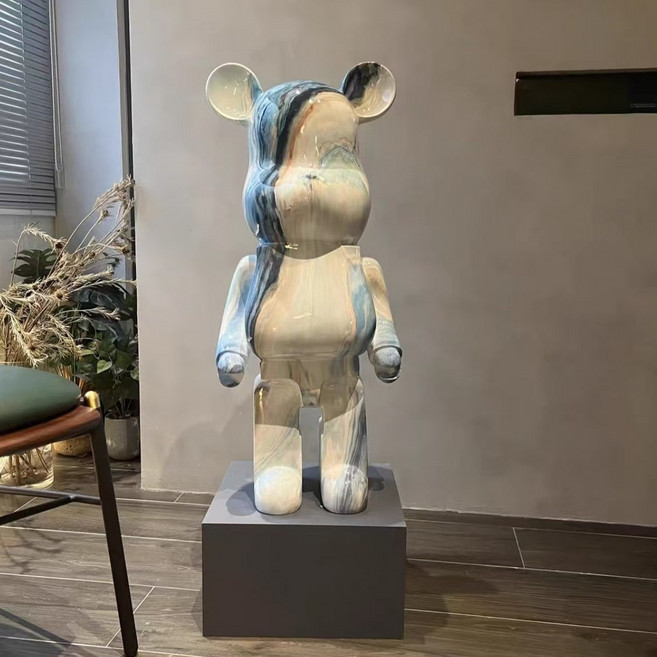 리틀보트 대형 베어브릭 인테리어 저금통, 블루 믹스