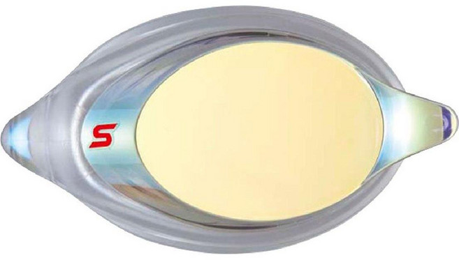 스완즈 SWANS 수경 SRXCL-M PAF 수영 고글 렌즈 미러 쿠션 성인용, CY(클리어x플래시 옐로우 미러), S-4.00, 1개