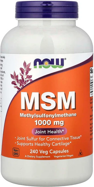 NOW Foods MSM 메틸설포닐메테인 1000mg 베지 캡슐 240정 NOW-02121, 1개 - 쿠팡