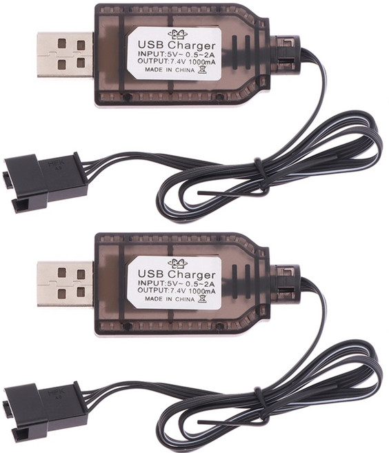 9x5cm 7.4V SM4P 리튬 이온 배터리 역방향 충전 어댑터 전기 장난감 자동차 E561 굴삭기 충전기 USB 케이블 XH-3P