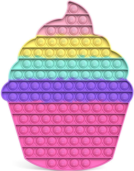 로앤제이 KC인증 푸쉬팝 버블 초대형 30cm 팝잇 뽁뽁이, 4.초대형 파스텔 컵케잌, 1개