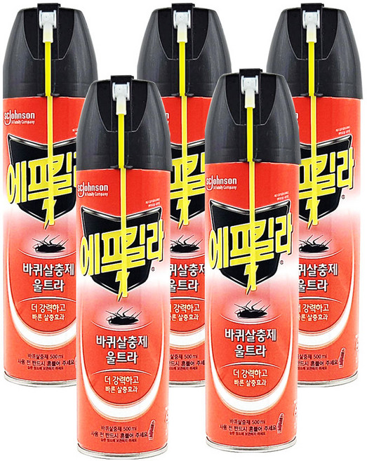 에프킬라 울트라 500ml 5개 스프레이형 바퀴살충제 바퀴벌레 살충