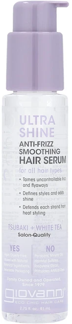 Giovanni 2Chic 울트라 샤인 부스스함 방지 스무딩 헤어 세럼 동백나무+백차 81ml(2.75fl oz), Giovanni2Chic울트라샤인부스스함방지스무딩헤어세, 1개, 81ml - 쿠팡