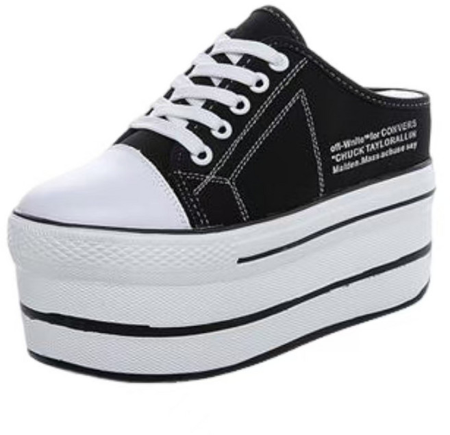 여성 통굽 키높이 블로퍼 반슬리퍼 뮬 키높이운동화 12cm