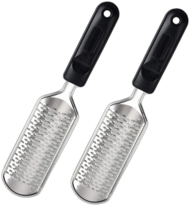 로맨틱드림 1+1 스텐 발각질제거기 양면 굳은살제거기 풋케어 풋파일 블랙, 1세트, 2개입