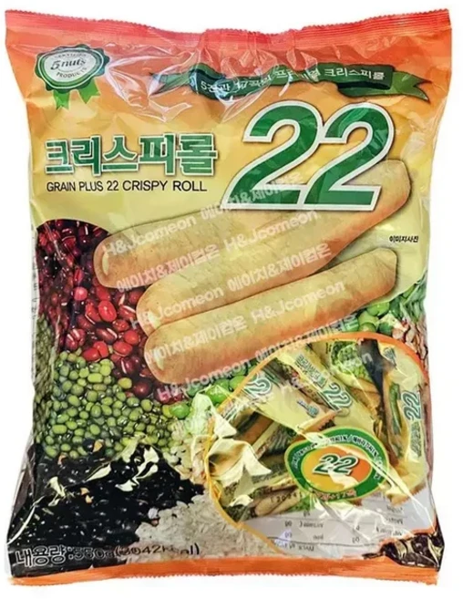 크리스피롤 22곡 곡물과자 550g 대용량과자 회사간식 사무실간식 캠핑간식 캠핑먹거리, 1개