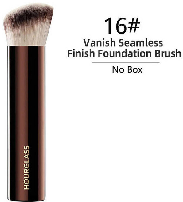 화장품 브러쉬 세트 모래시계 컨실러 합성 머리 각진 아이 블렌딩 브라운 호환 메탈 핸들 메이크업 도구, 1개, 02 Hourglass-16--No Box