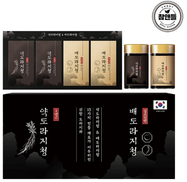 참앤들황토농원 [참앤들황토농원]약도라지청 2병 + 배도라지청 선물세트 (총4병), 1박스, 250g