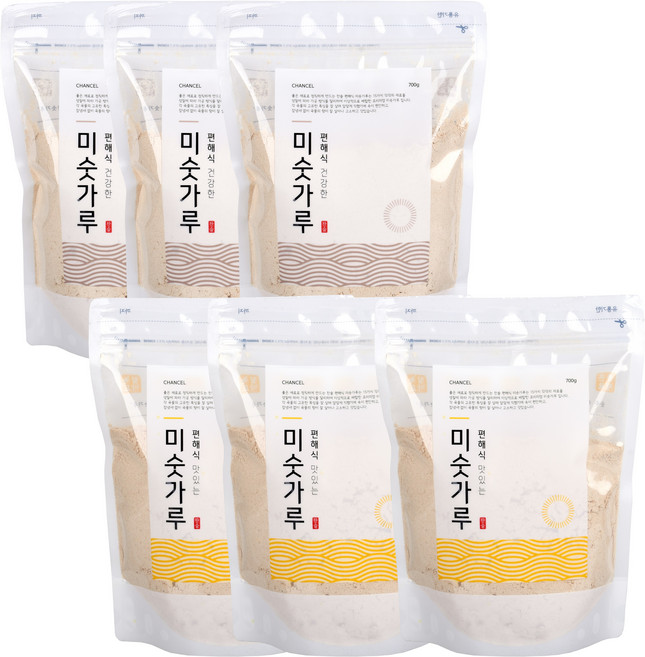 찬슬 국산 건강한 맛있는미숫가루700g*6봉 지퍼백, 6개, 700g