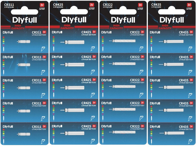 전자찌 배터리 DLYFULL CR311 CR322 CR425 CR435 100개입, 100개