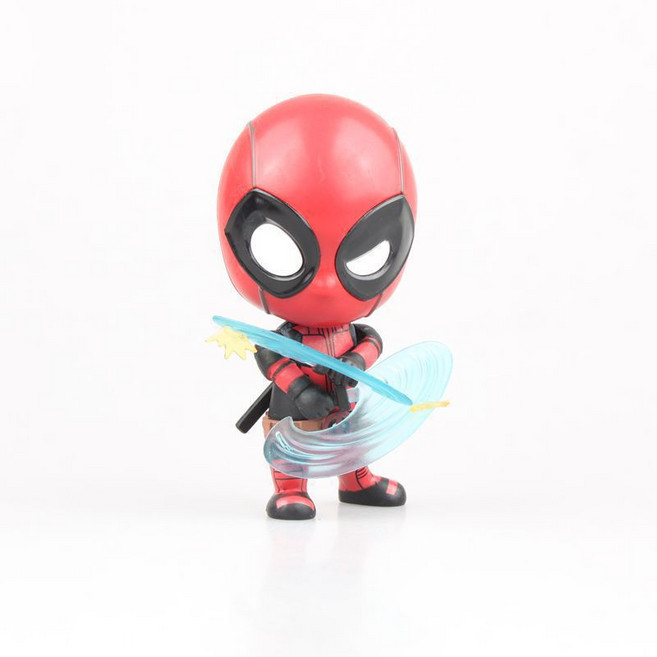마블 코믹스 데드풀과 울버린 굿즈 피규어 악동 데드풀 2가지 버전 키덜트 피규어, 얼굴에 두손 데드풀, 1개