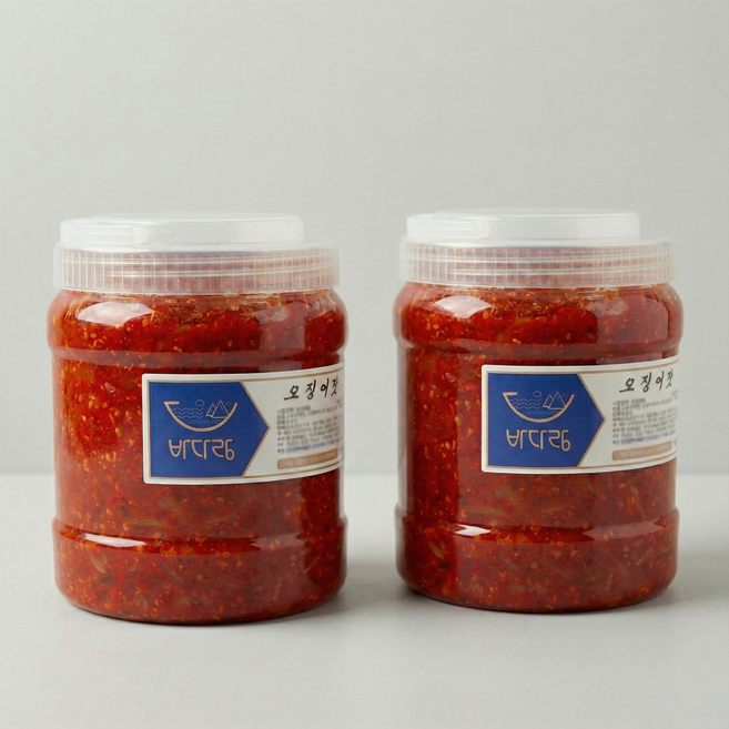 [한정수량특가판매] (1+1) 특별 행사 해품상회 저염 오징어젓갈 2kg 오징어젓 양념젓갈, 2개