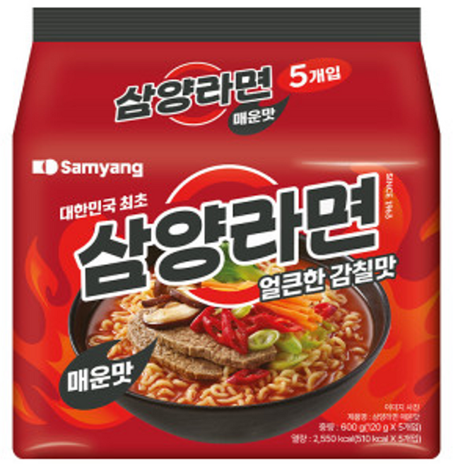 삼양 삼양라면 매운맛 5입 /멀티팩, 5개