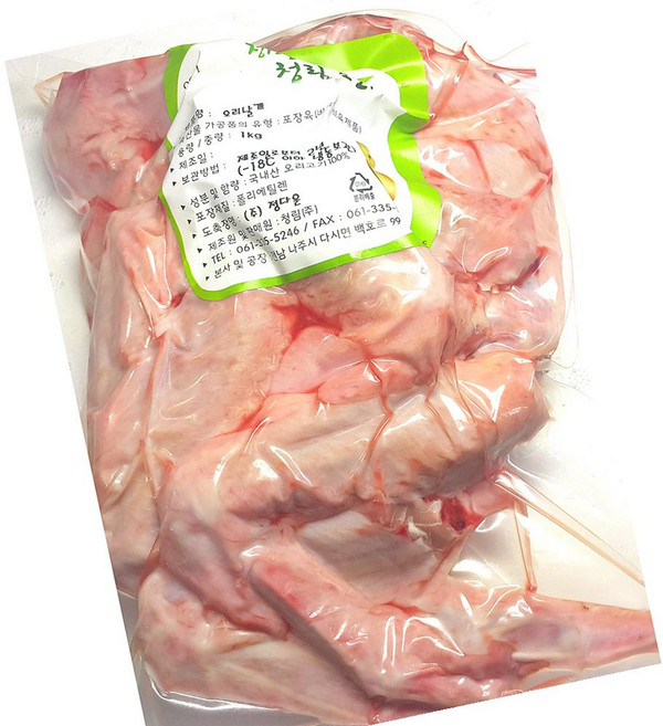 청림 오리 날개뼈 1kg 냉동 구이 업소용 탕 재료, 1개