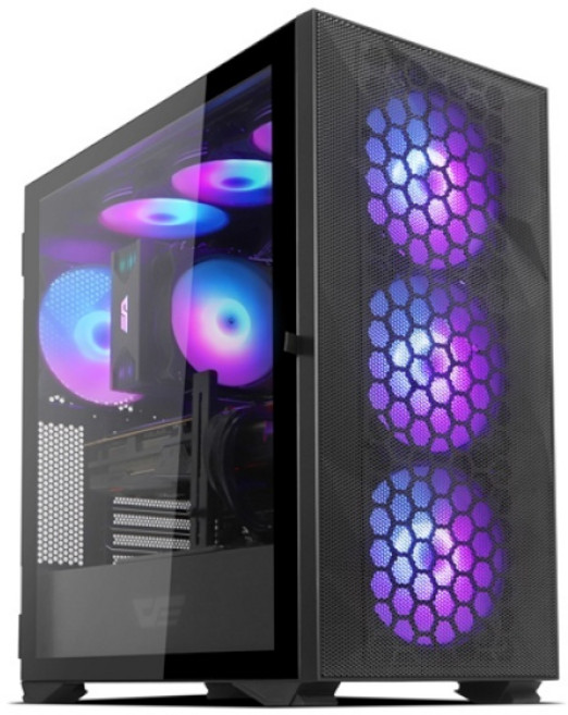 다크플래쉬 컴퓨터 케이스 미들타워 블랙 DLX21 MESH, 1개