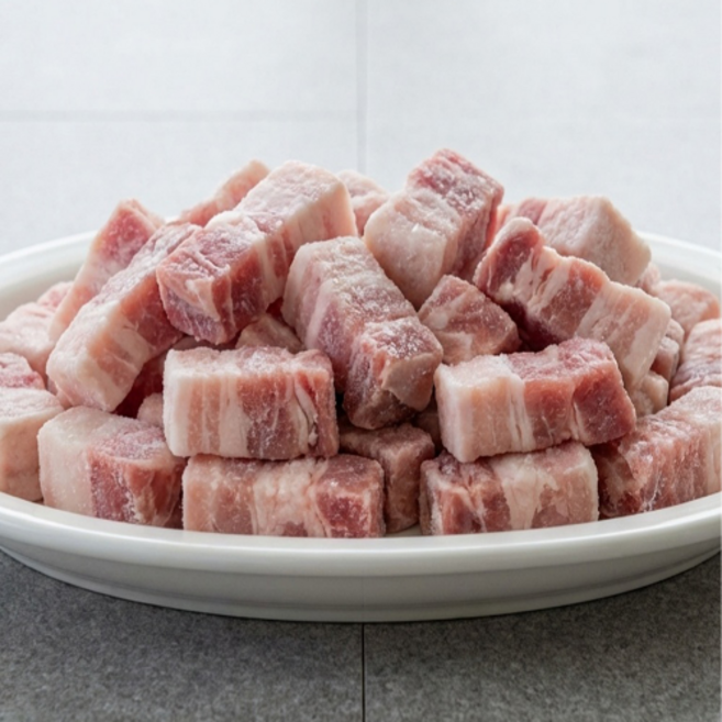 [가성비] 대용량 한입 삼겹살 구이용 찌개용 업소용 소분포장, 1개, 1kg