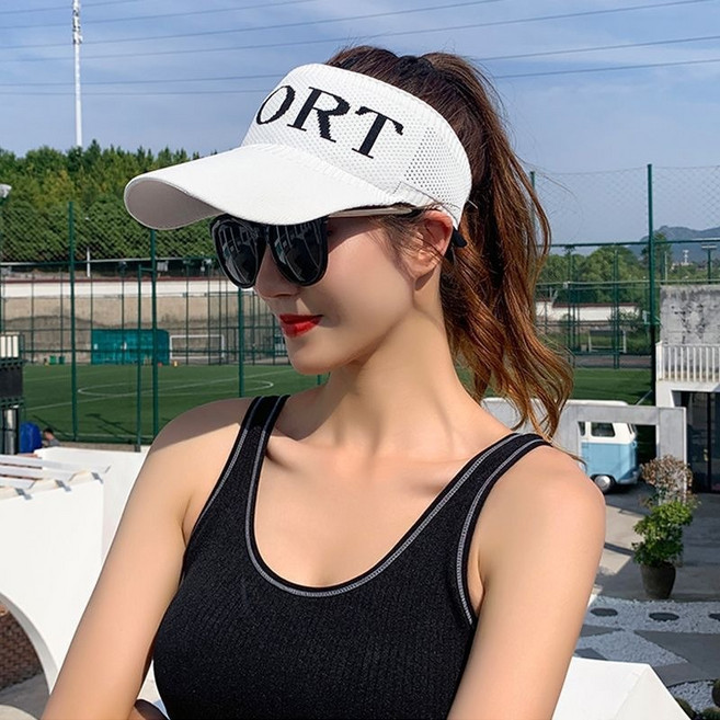 보들이 니트 스포츠 썬캡 자외선차단 여름 골프 테니스 모자