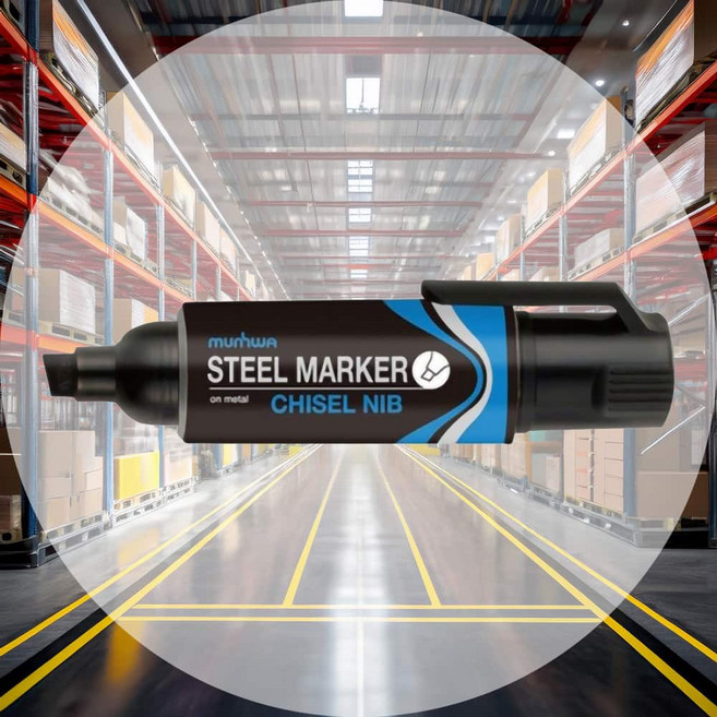 스틸마카 청색 1개입 가구제작용 스킬라이터 금속표면마킹 철강공장 스틸펜 철강용마커