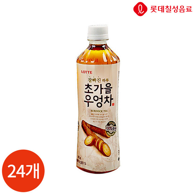 롯데칠성음료 잘빠진 하루 초가을 우엉차, 500ml, 24개