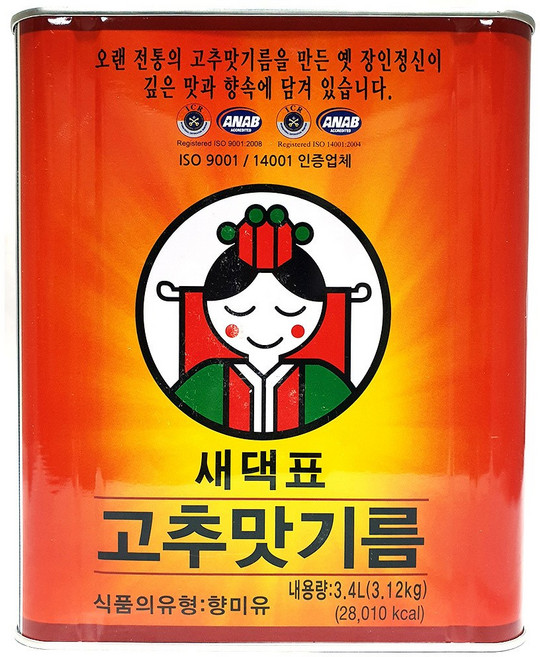 하하투게더 새댁표 고추맛기름(1.5L)X8 식자재 가정용 고춧 짬뽕, 1개, 1.5L