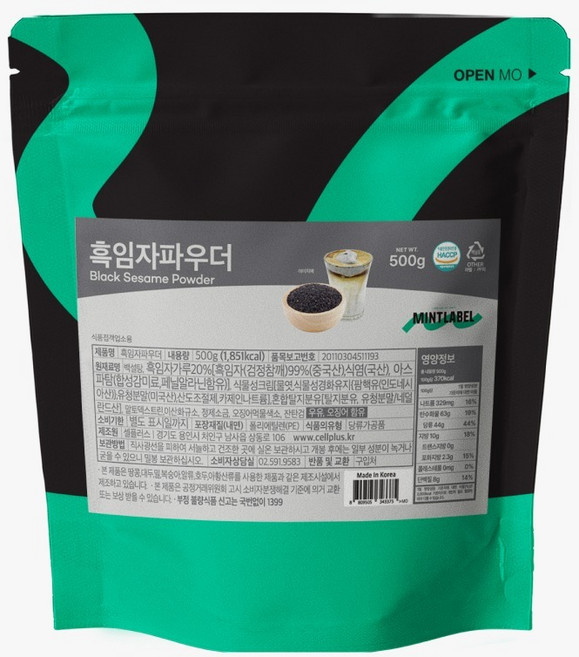 민트라벨 흑임자 파우더, 500g, 1개입, 6개