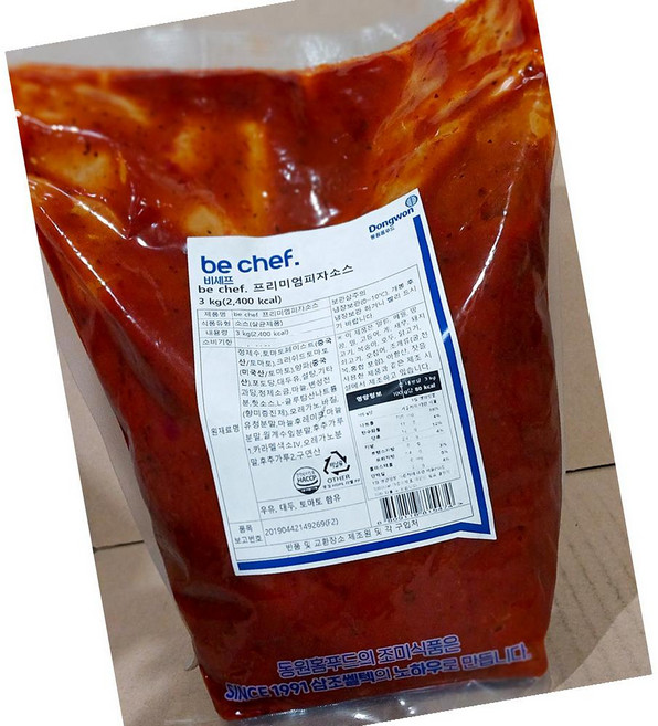 동원홈푸드 프리미엄 피자 소스 3kg 4개 토마토 토핑