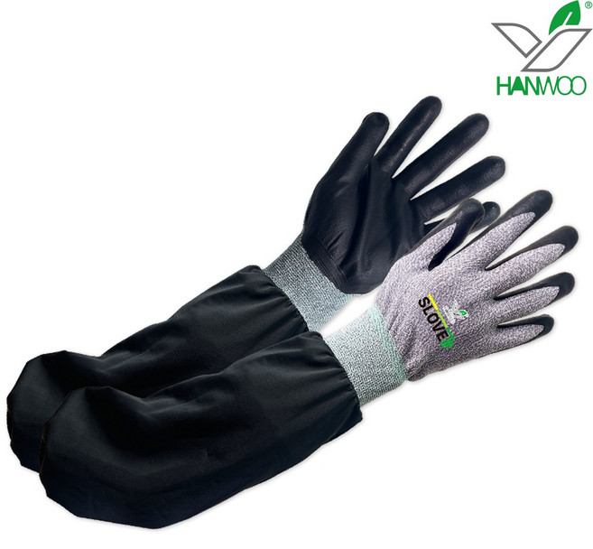 한우 팔토시장갑 NBR코팅 쿨토시 일체형 작업용, 5개, 혼합색상