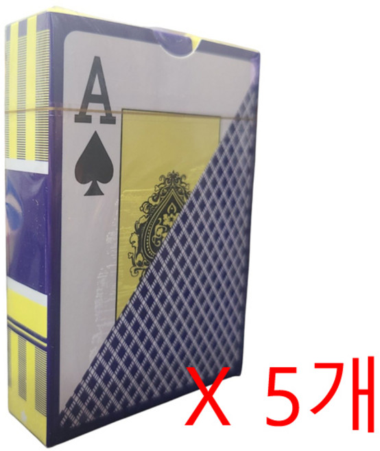 산스크리트 텍사스홀덤 PVC 방수 포커 카드, 5개, 블루
