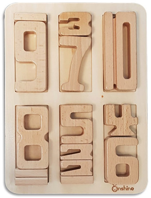 onshine 원목 숫자 연산 퍼즐 블록 수학 유아 스태킹 사고력 두뇌개발 유치원 어린이집교구 누리과정, 1개