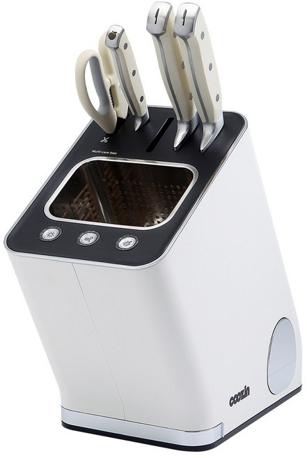 [쿠진본사] 나이프케어 시즌2 살균건조기 칼갈이 + 칼세트, 크림화이트+칼세트, 나이프케어2