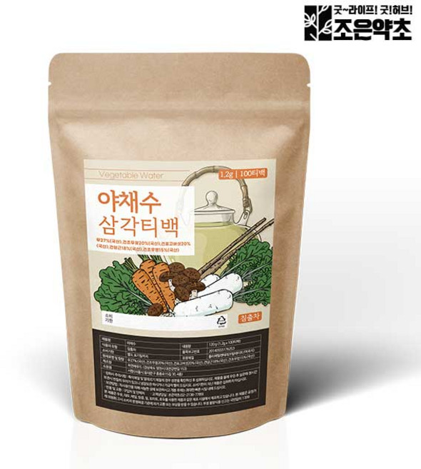야채수 삼각티백, 1.2g, 1개, 100개입