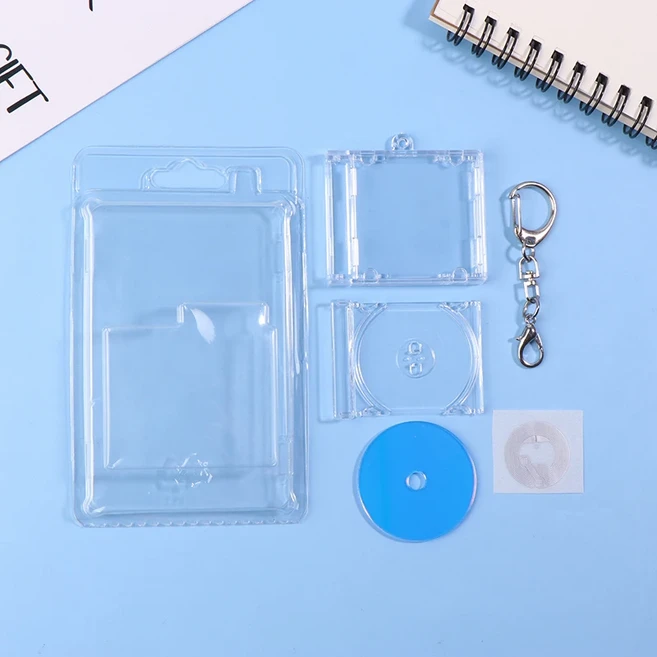 【평화】1세트 미니 NFC 기능성 CD 디스크 케이스 키 체인 기념 앨범 키 홀더 DIY 백팩 펜던트용, 03 A1