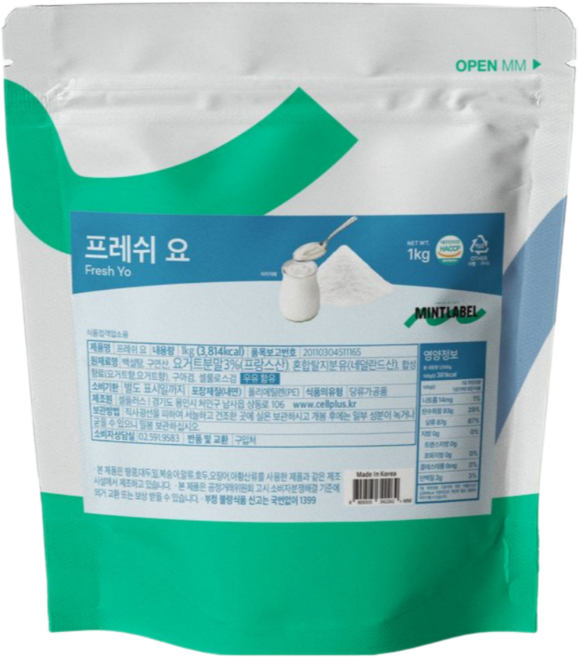 민트라벨 프리쉬요 요거트아이스크림 스무디 파우더, 1개, 1개입