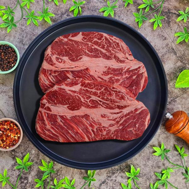 미국산 꽃등심 척아이롤 스테이크(구이용) 1kg-꽃등심스테이크 캠핑 차박 꽃등심한우등심, 통두께(절단없음)