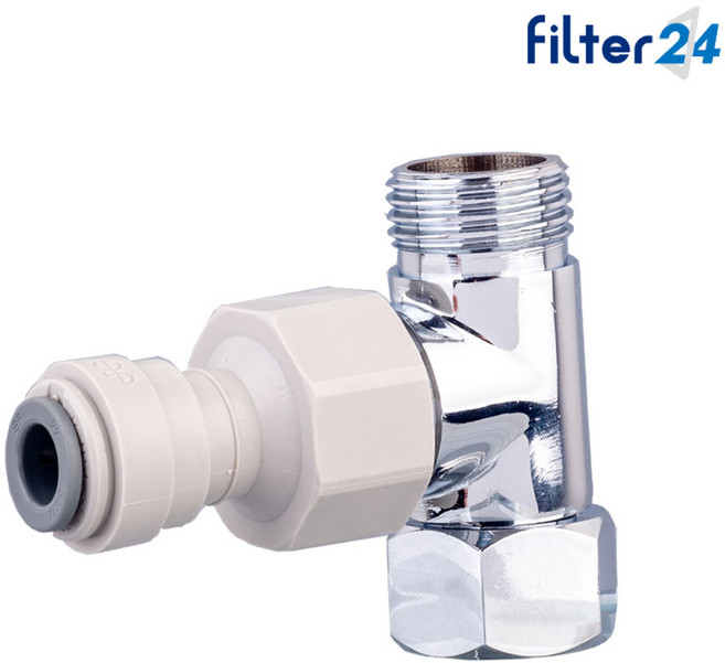 5/16인치 8mm 나비너트필터 연결용 아답터 T밸브+피팅암나사+스템피팅, 1세트