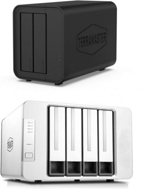 TerRAMASTER F2212 2Bay NAS 서버 D4300 4Bay USB 3.1 스토리지 외장 인클로저 HDD Dock 네트워크 연결 서버의 용량 확장, 1개