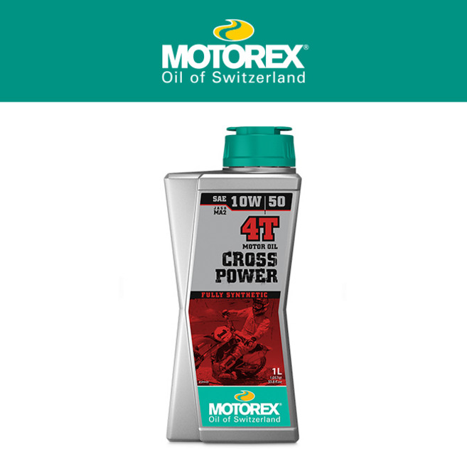 모토렉스 크로스 파워 4T 10W 50 오프로드 엔듀로 오토바이용 엔진오일1L, 1개