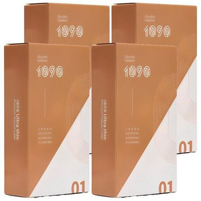 1090 울트라씬 프리미엄 내츄럴 콘돔, 10개입, 4개