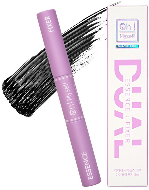 오마이셀프 듀 아이래쉬 속눈썹 듀얼 영양제 속눈썹에센스와 블랙픽서를 한번에, 1개, 5ml