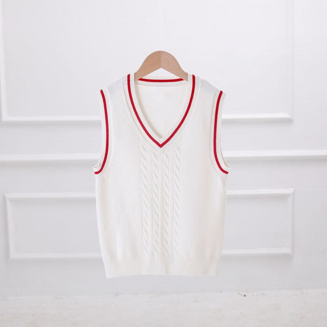 크리스탈하우스 주니어 데일리 브이넥 니트 조끼 CS001