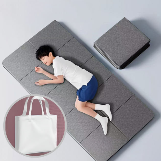 단디담은 6mm 접는요가매트 + 가방세트, 1개, 그레이