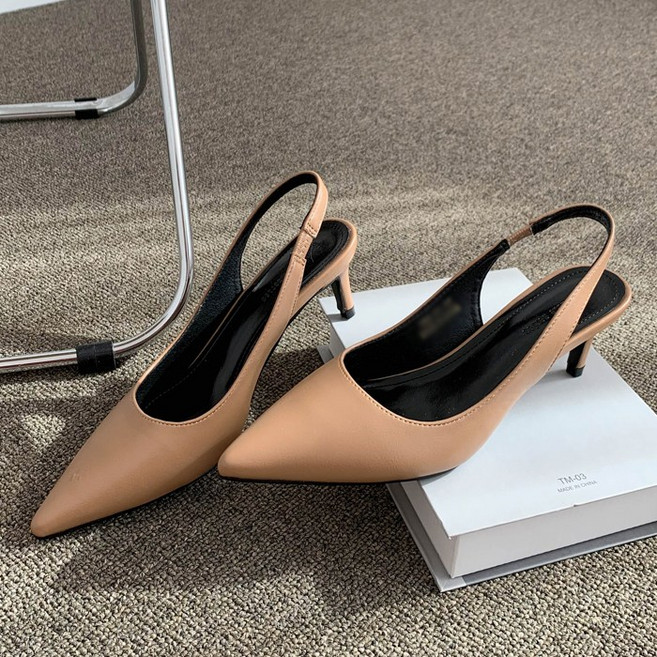 라블 스틸레토 슬링백 힐 6.5cm