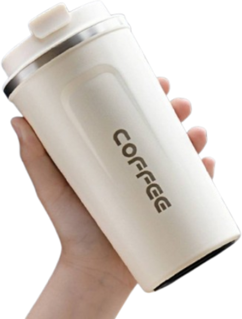 咖啡隨行杯 保溫杯 - 環保咖啡杯/冰霸杯, 1個, 白色, 510ml