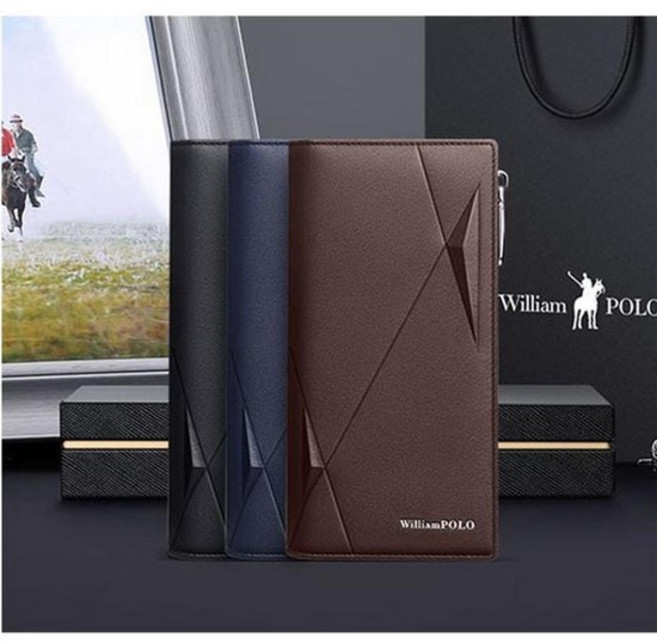 윤슬 윌리엄폴로 대용량 소가죽 장지갑 (지 남성